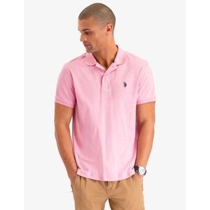 U.S. Polo Assn Mens Soft Pink Polo Shirt XL Luxury Feel New Preppy
